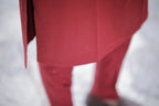 Maroon Self Printed Kurta & Trouser Set