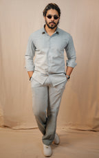 Gray Ombre shirt and pants Co-Ord set