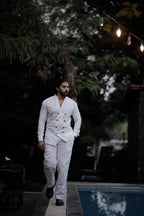 White Crest Linen CO-Ord Set