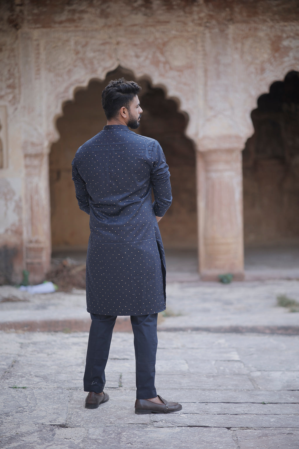 Mid Night Blue Kurta & Trouser Set