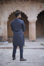 Mid Night Blue Kurta & Trouser Set