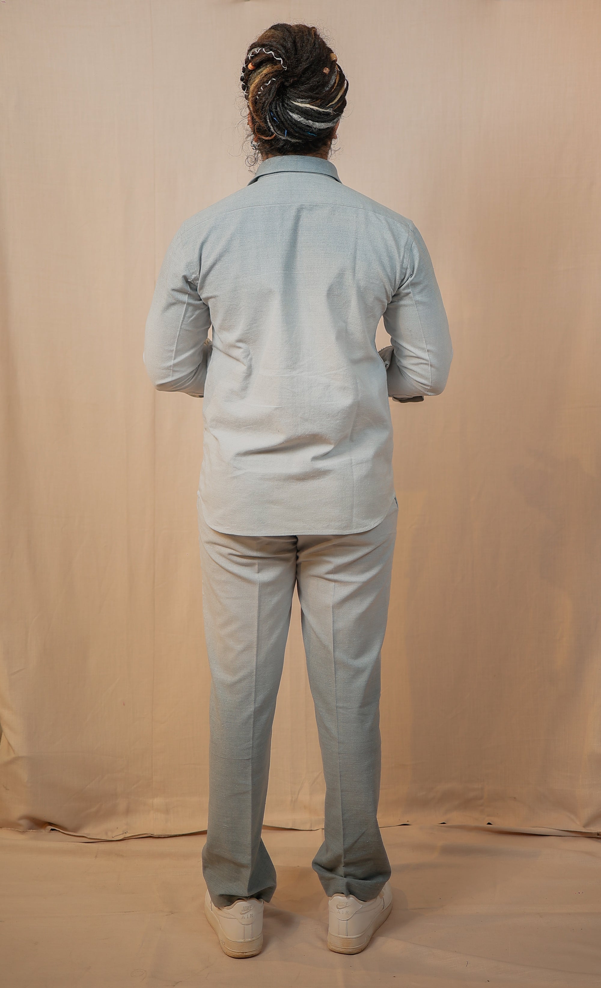 Gray Ombre shirt and pants Co-Ord set