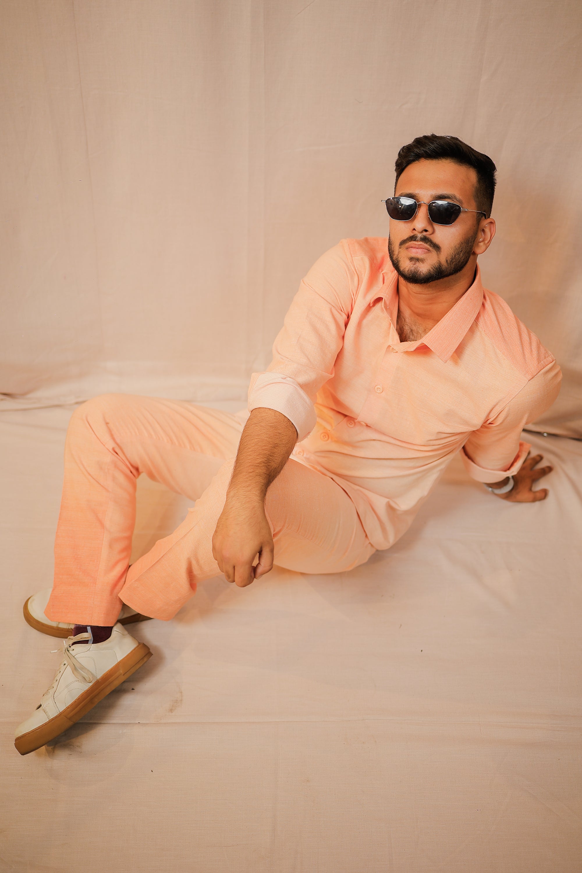 Peach Ombre Shirt and Pants Co-Ord set