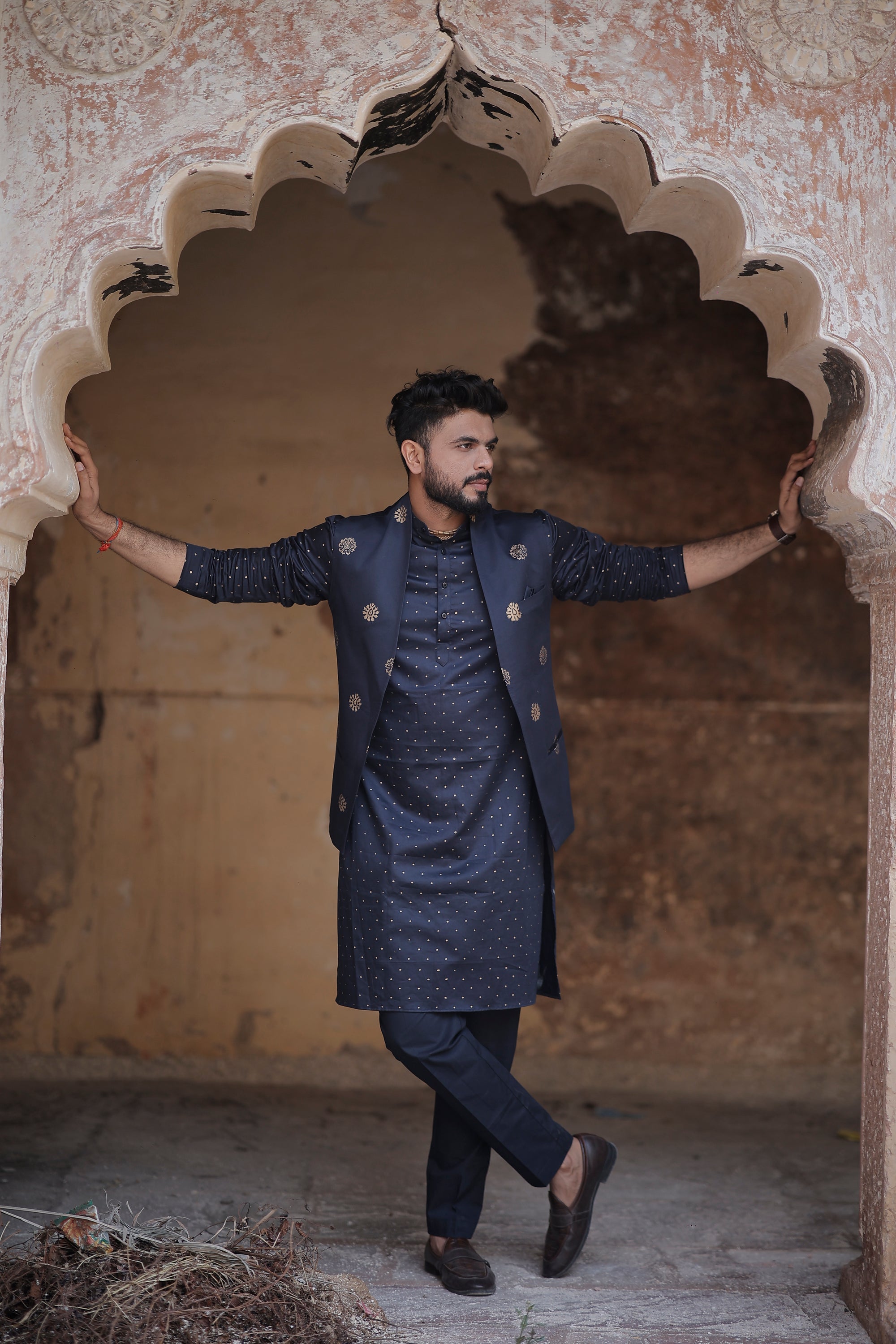 Mid Night Blue Kurta & Trouser Set
