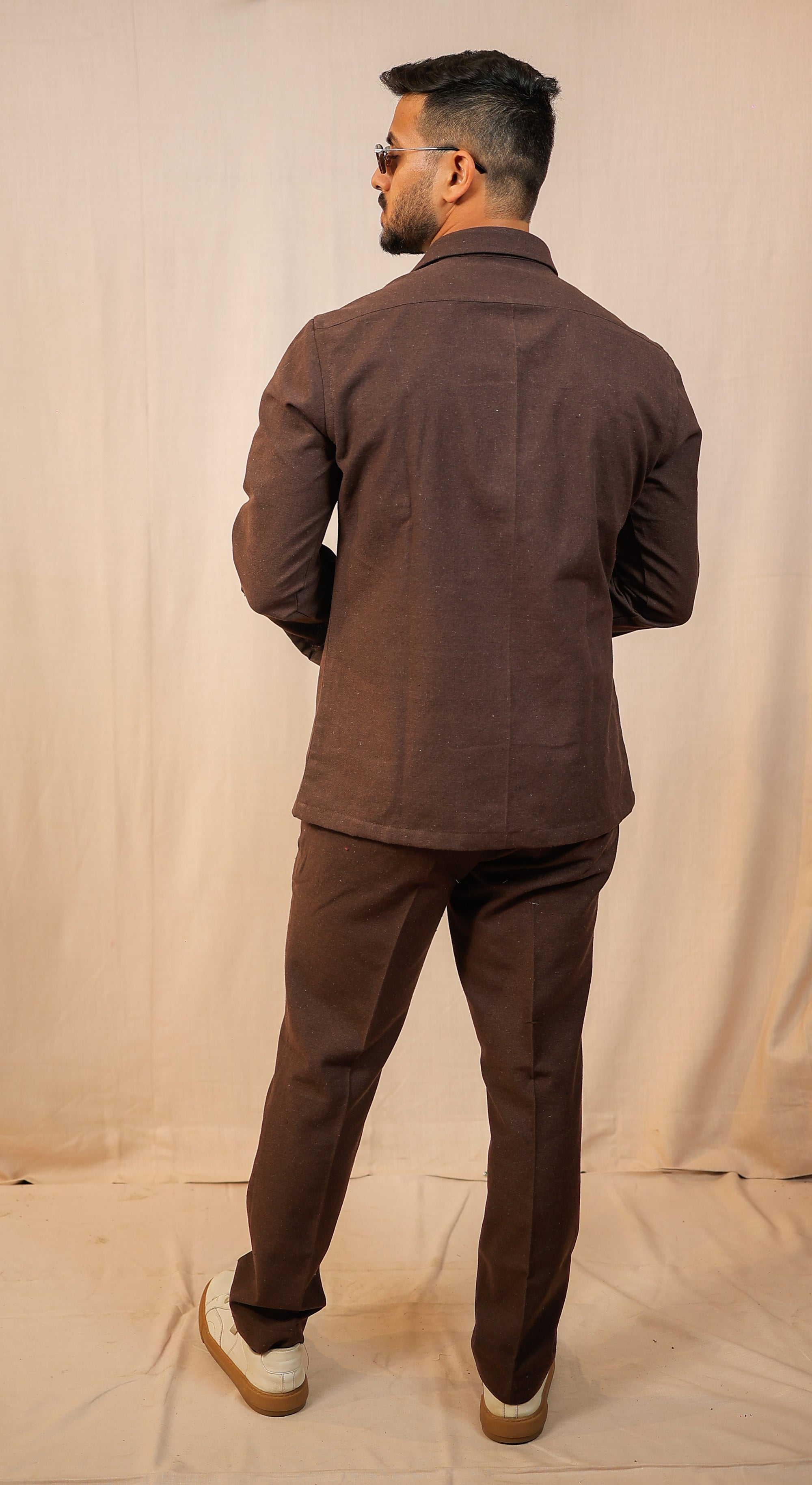 Brown Colour-Blocked Co-Ord set
