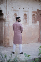 Onion Pink Pleated Kurta