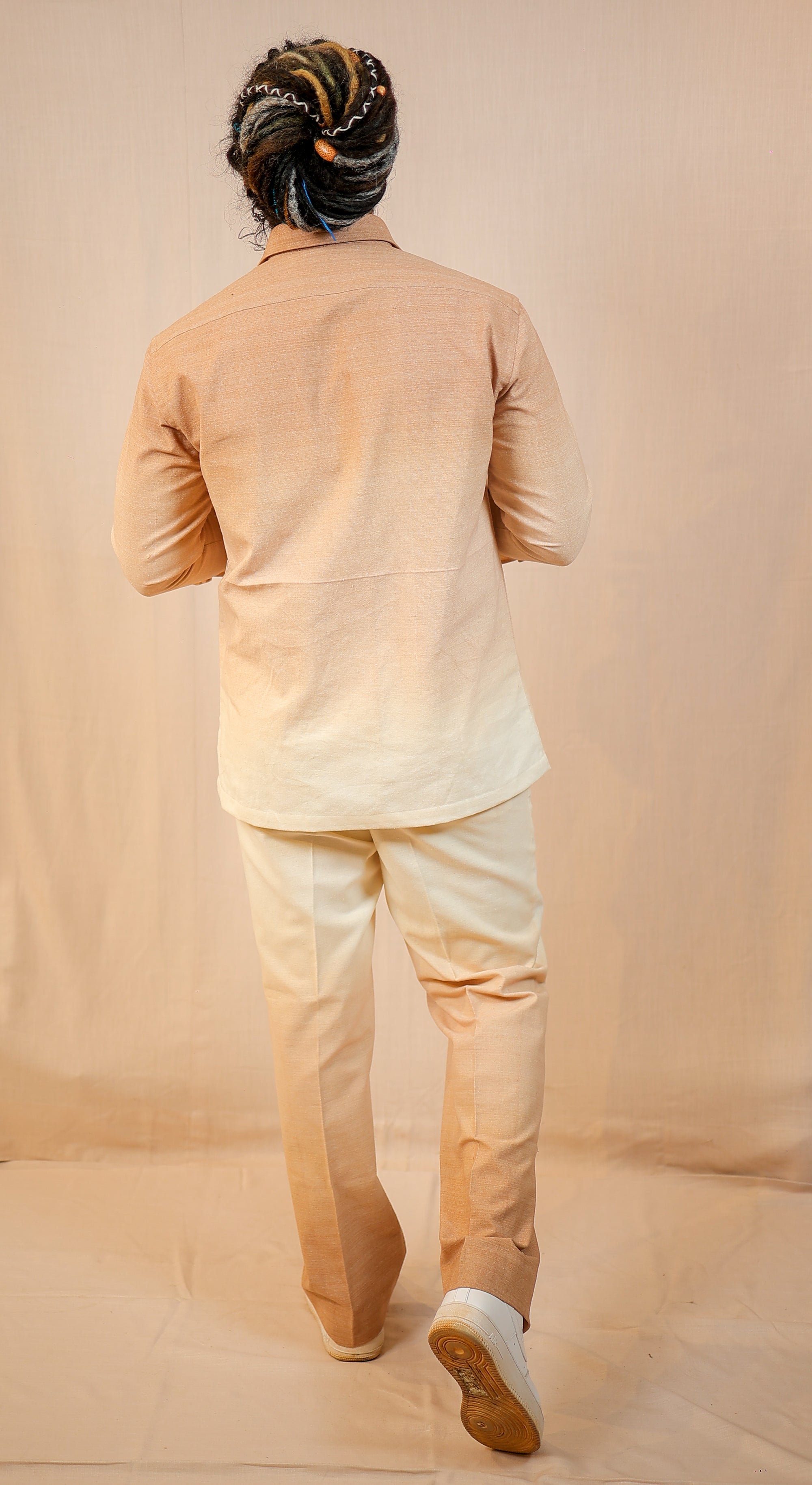 Mocha Brown Ombre Shirt with Pants Co-Ord set