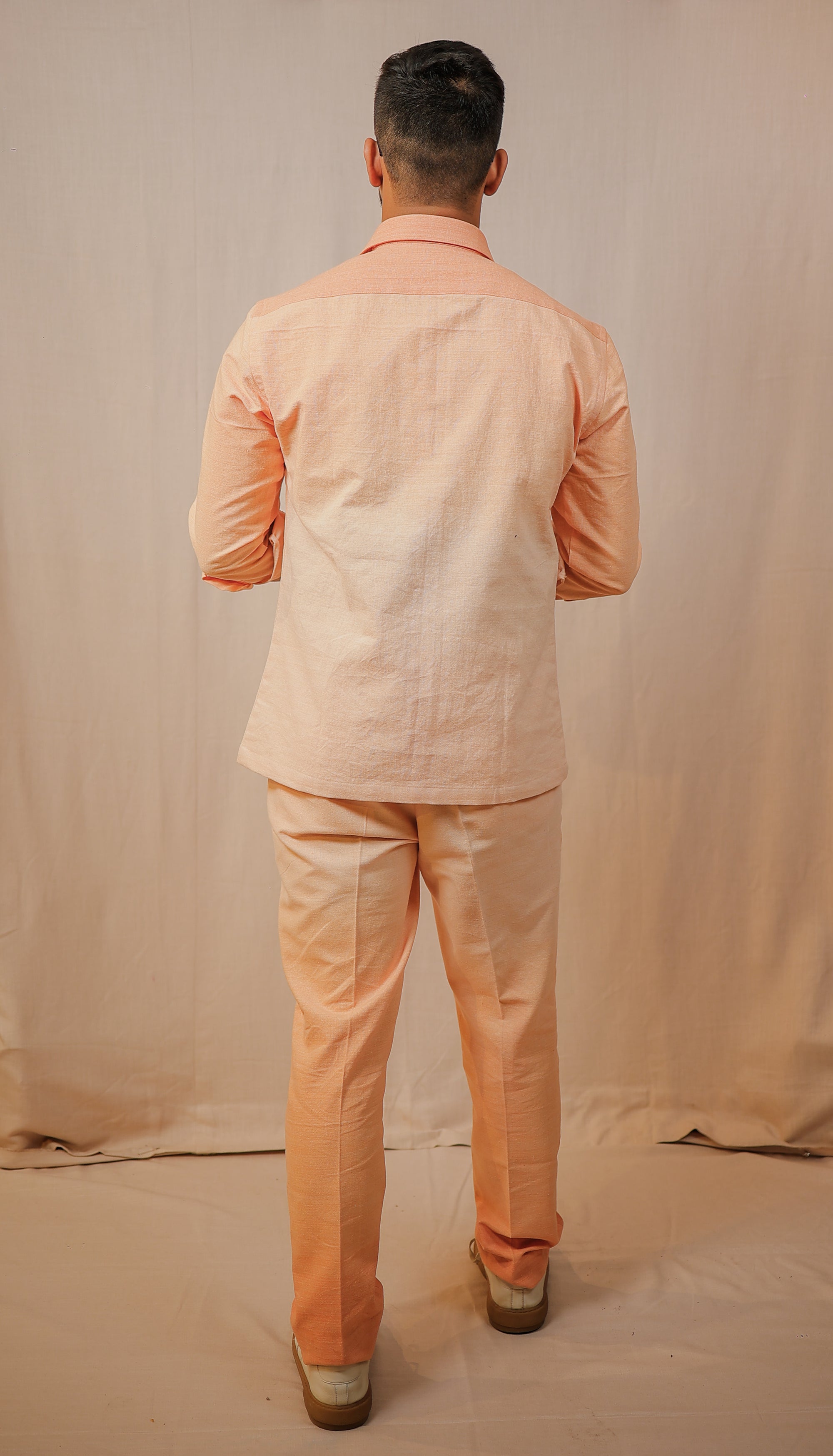 Peach Ombre Shirt and Pants Co-Ord set